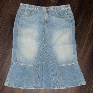 DKNY Jeans Denim Skirt with Flared Hem, Size 12R